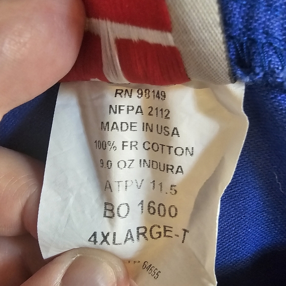 Flame Resistant FR Coveralls Indura Workwear for Men Reflective Tape Size 4XL - Picture 10 of 10